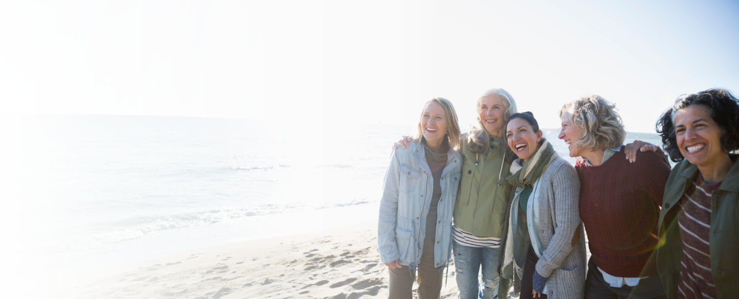 friends having fun on the beach
