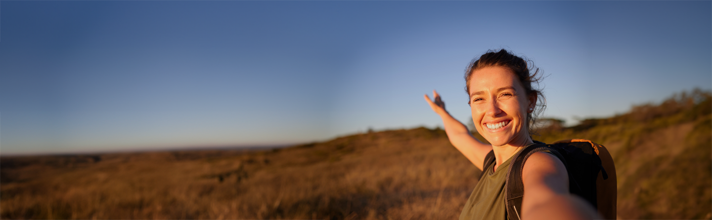 women on a hike