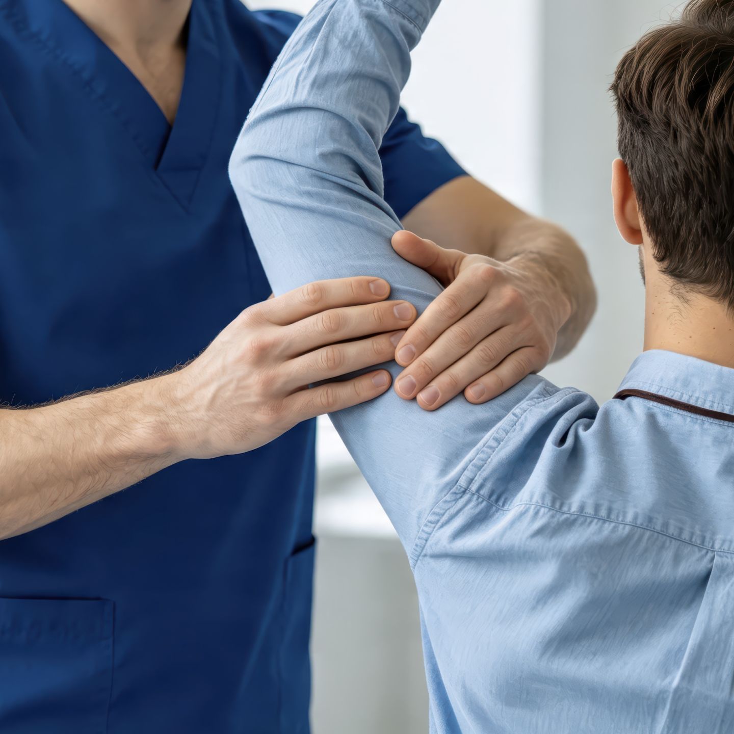 physical therapist shoulder movement